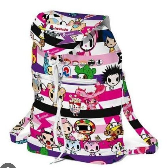 INVICTA x TOKIDOKI manga kawaii super rare minisac drawstring‎ backpack bag - Picture 15 of 15